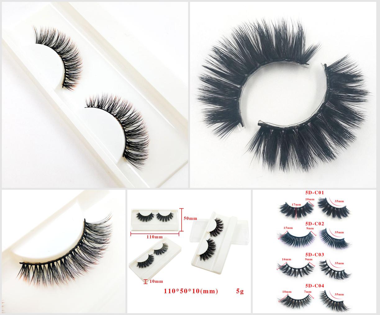 Handmade Soft Faux Mink Eyelash Extensions Thick Crossover Lashes Cruelty Free 3D Faux Mink Strip Eyelashes