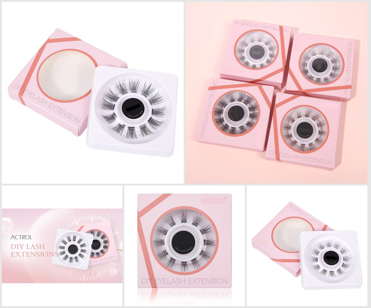 Segmented DIY eyelash extensions single cluster Europe and the United States natural style novel single black stems