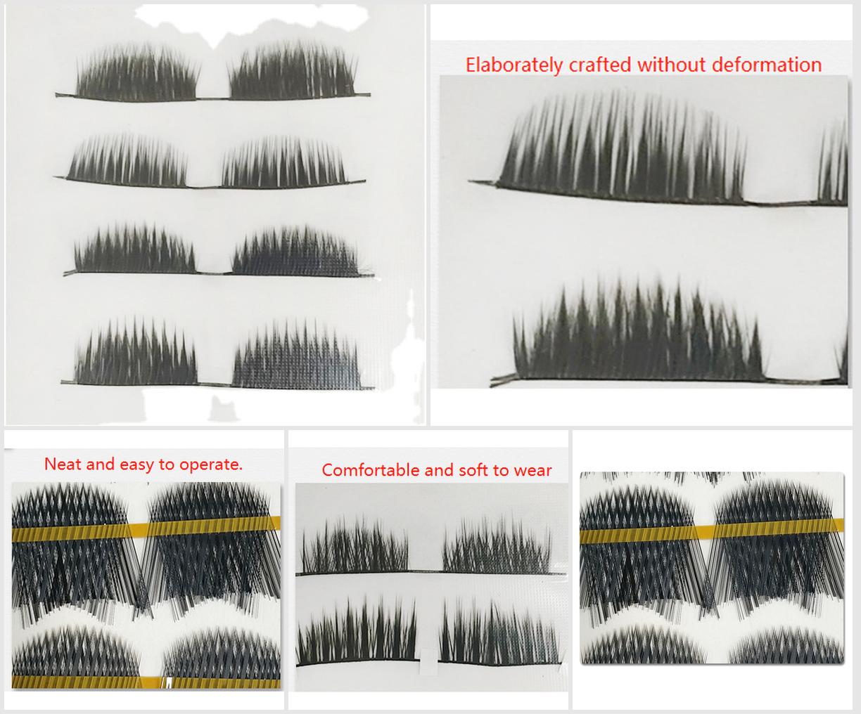 Eyelash extensions fiber double eyelashes 0.10 second layer flush semi-finished products factory wholesale